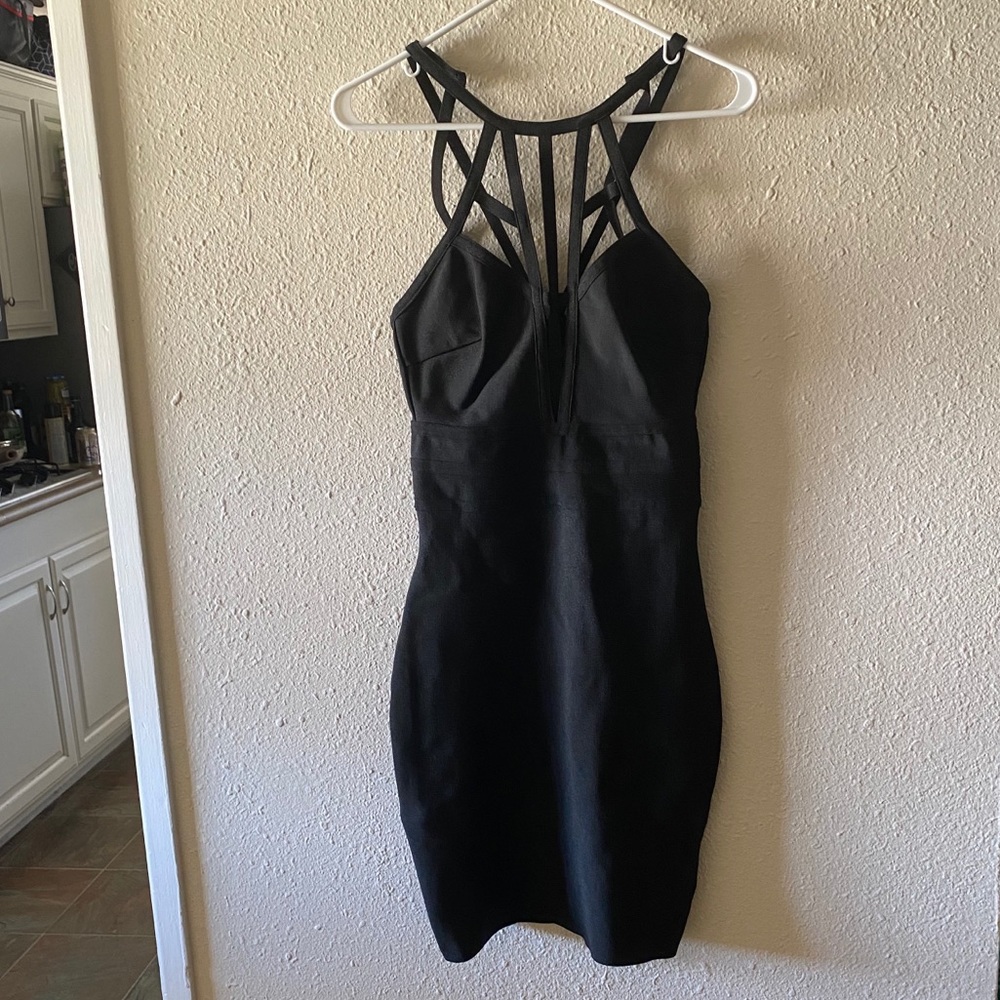 Black bandage dress